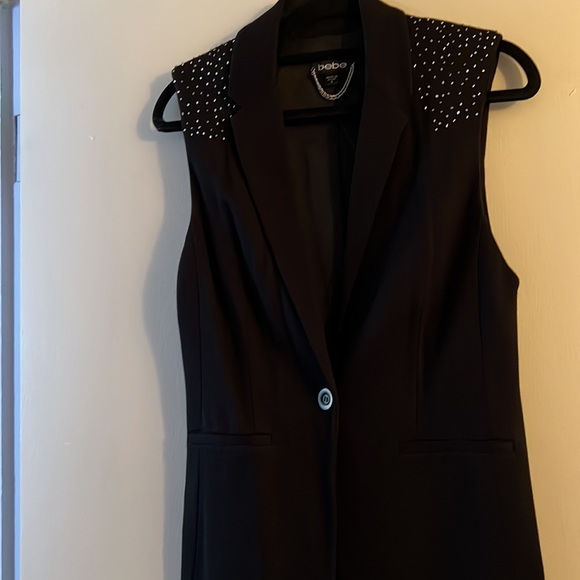 Bebe black studded vest S - Picture 3 of 6
